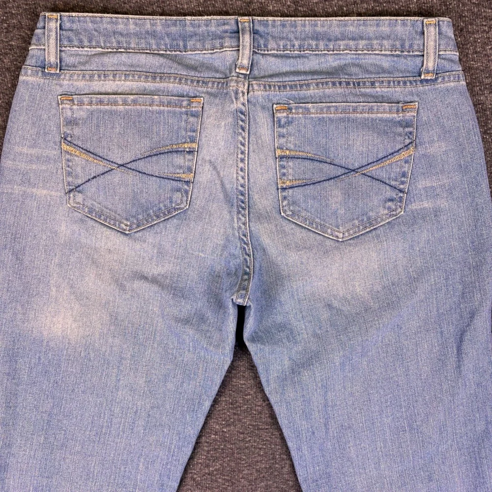 Aeropostale Flare Jeans Womens 13/14S Light Wash Low-Rise Stretch Y2K Fit35x30.5